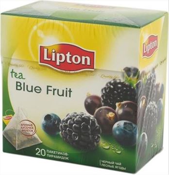 Εικόνα της LIPTON ΜΑΥΡΟ ΤΣΑΙ 20ΦΑΚ ΠΥΡΑΜΙΔΑ 36ΓΡ BLUE FRUITS